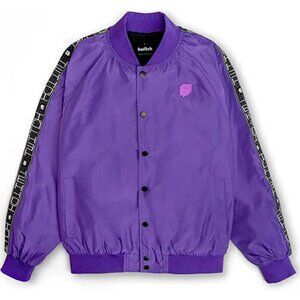 NWT M TWITCH Disco Bomber Jacket Metallic Shine Festival Statement Streetwear